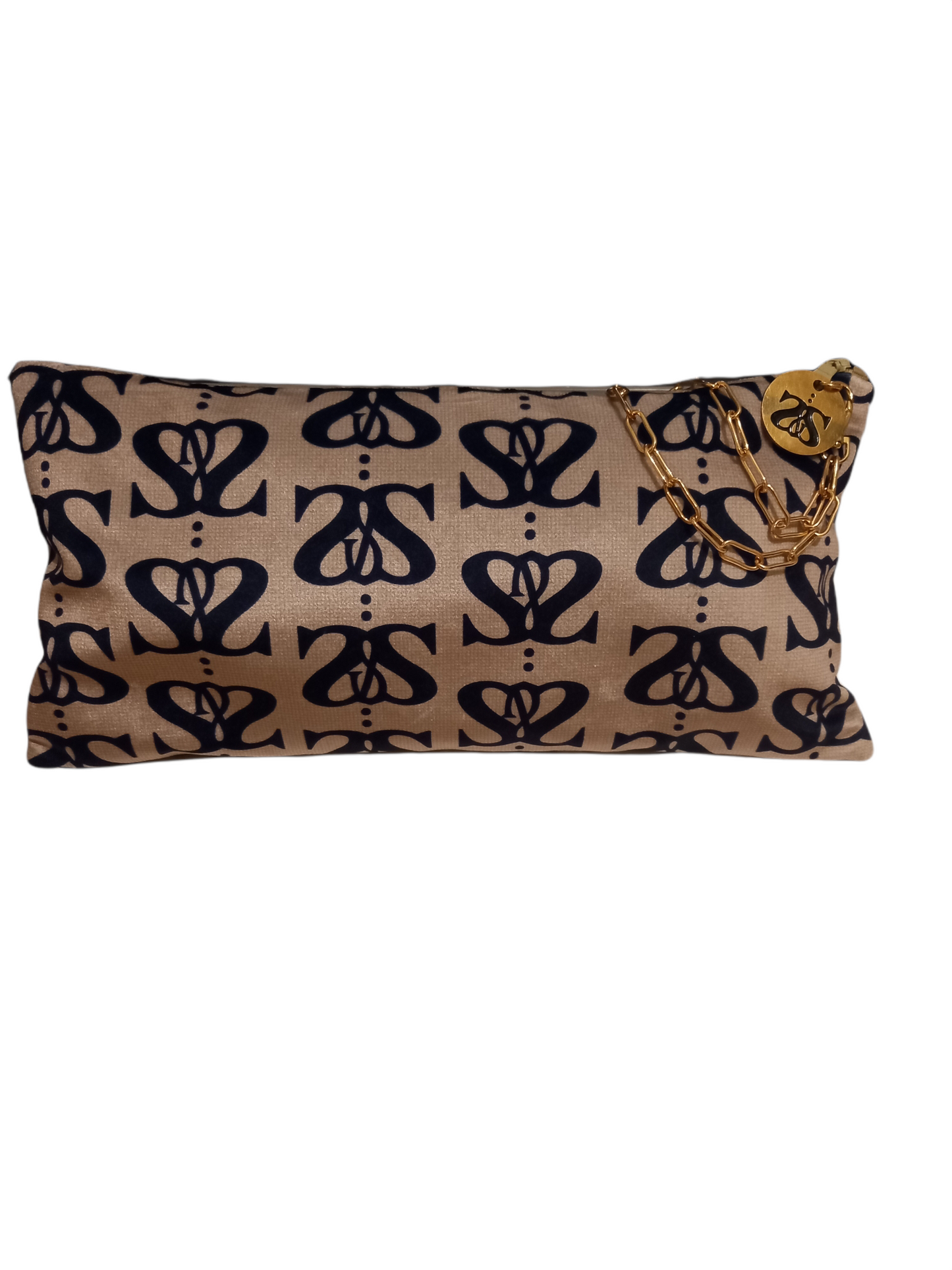 LUXX VELVET CLUTCH - allova brown